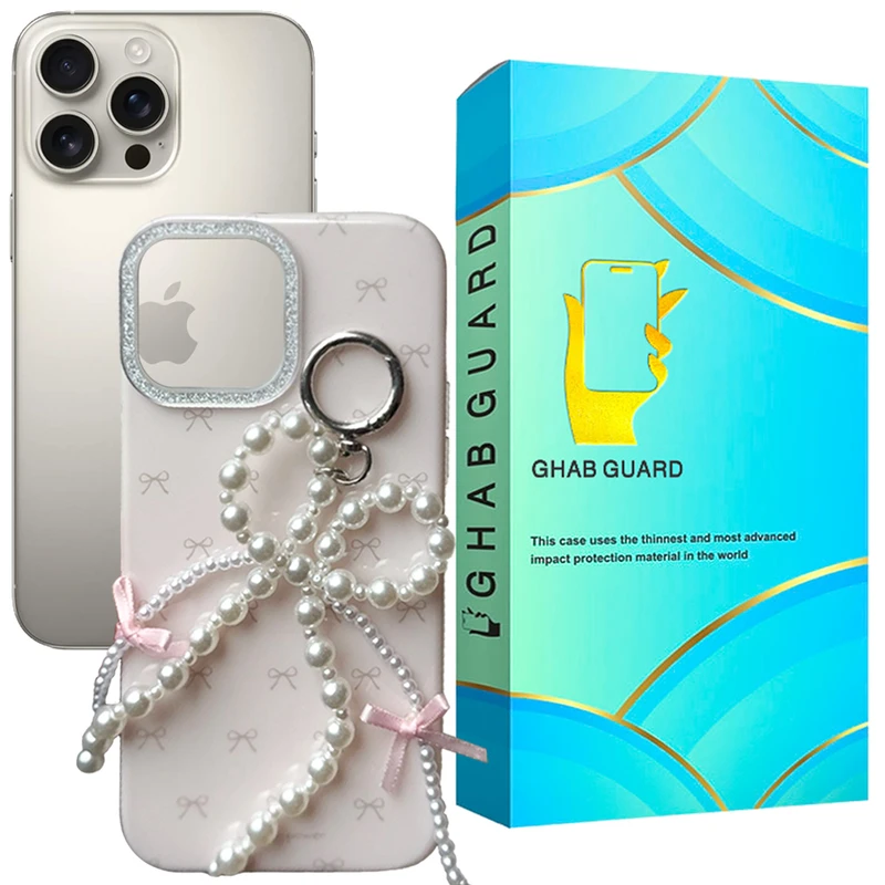 کاور قاب گارد مدل PINKBMOR مناسب برای گوشی موبایل اپل iPhone 16 Pro Max به همراه بندآویز