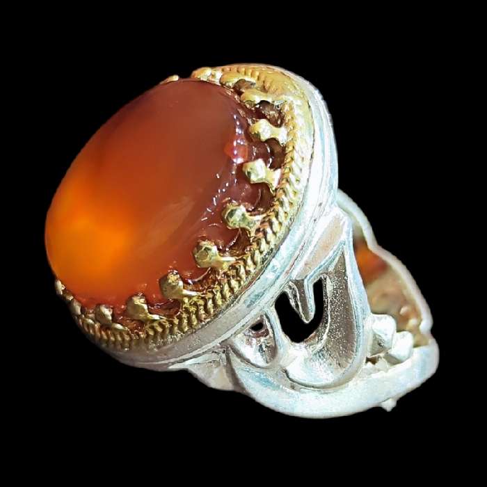 انگشتر نقره مردانه مدل سنگ عقیق یمانی کد 77 انگشتر نقره مردانه مدل سنگ عقیق یمانی کد 77