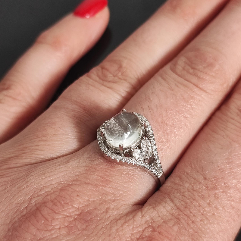 انگشتر نقره زنانه مدل جواهری عقیق در نجف DW7017