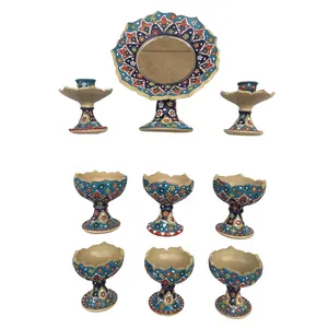 مجموعه ظروف هفت سین ۹ پارچه طرح مینا کد 000