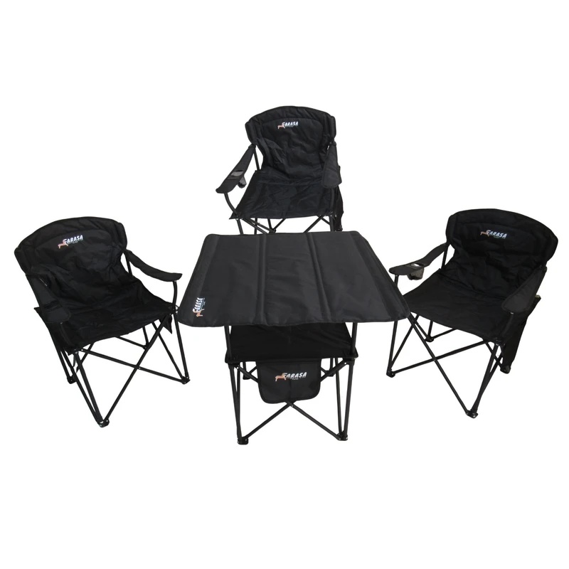 میز و صندلی سفری تاشو 3 نفره مدل 3cs مجموعه 4 عددی 