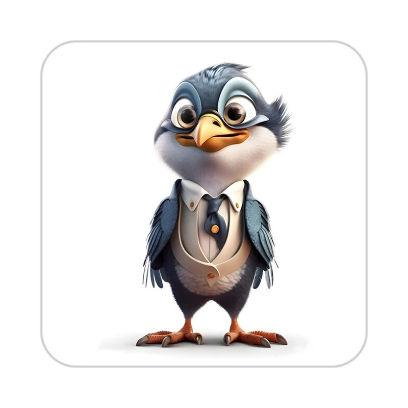 زیر لیوانی کاکتی طرح حیوانات کارتونی مدل mp27353