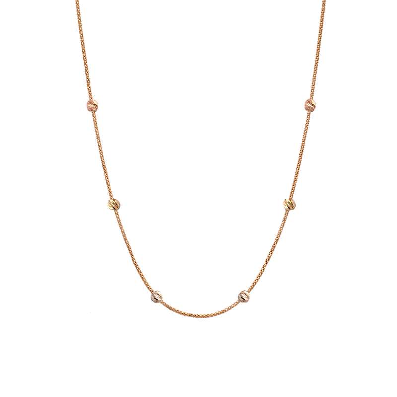 گردنبند طلا 18 عیار زنانه با طرح پاپکورن الی گالری مدل تمام البرناردو گردنبند طلا 18 عیار زنانه با طرح پاپکورن الی گالری مدل تمام البرناردو