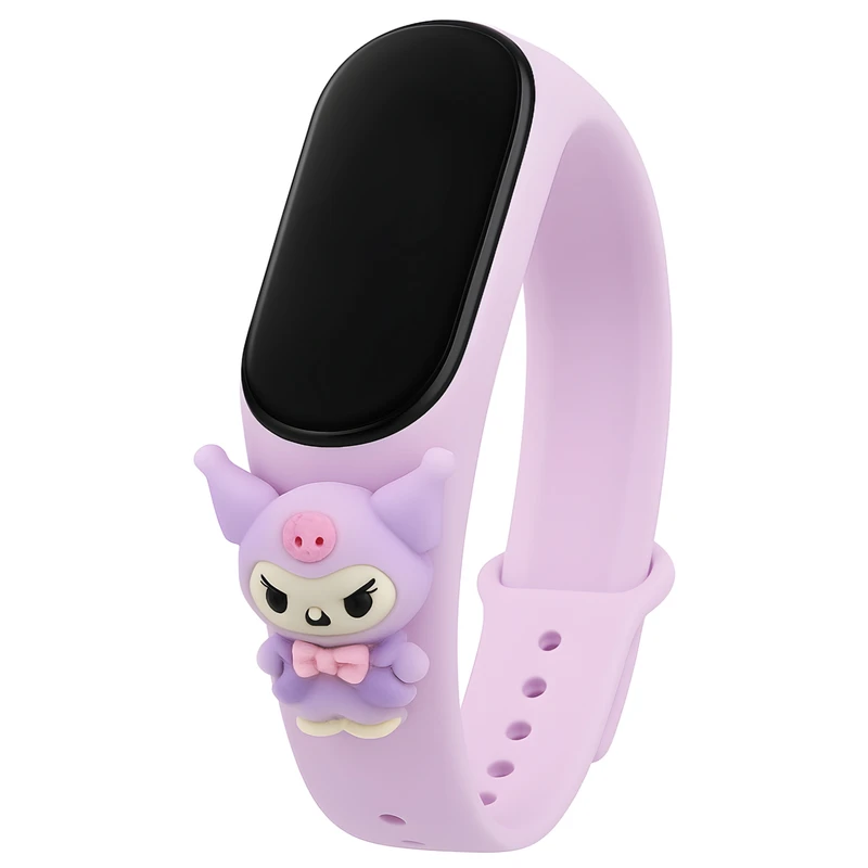 ساعت مچی دیجیتال بچگانه مدل بند سیلیکونی ضد حساسیت طرح کرومی