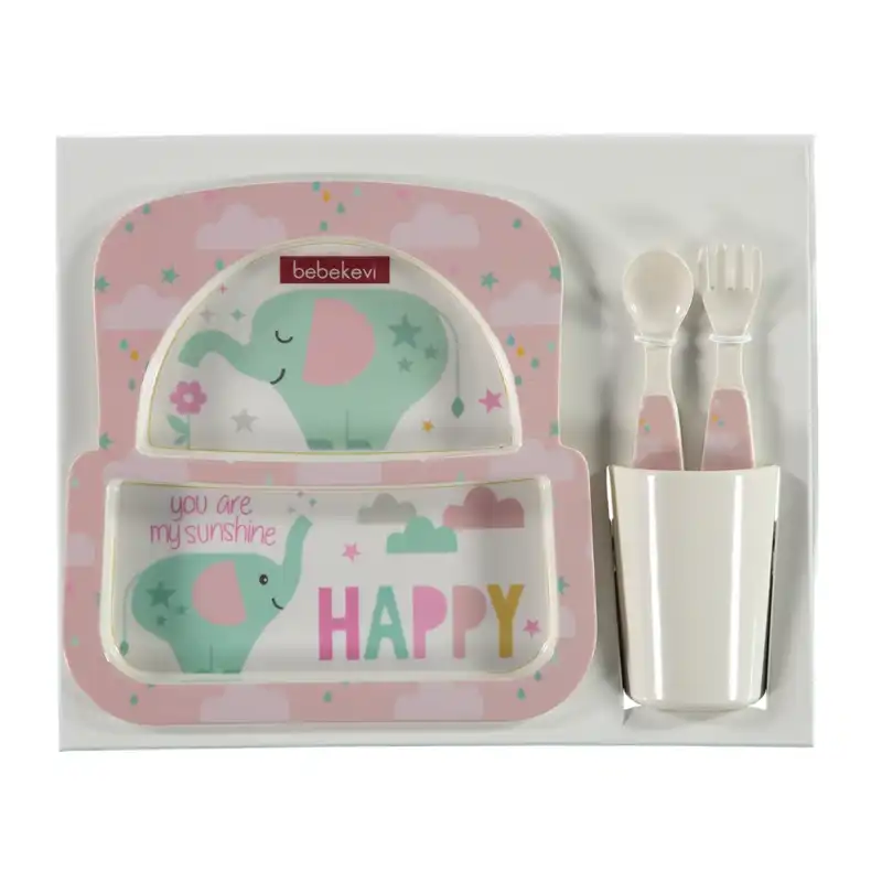 ست ظرف غذا کودک ببک اوی مدل Bk9342 مجموعه 4 عددی