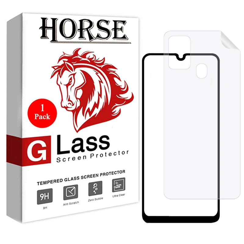 محافظ صفحه نمایش هورس مدل 2FN مناسب برای گوشی موبایل سامسونگ Galaxy M31 Prime به همراه محافظ پشت گوشی