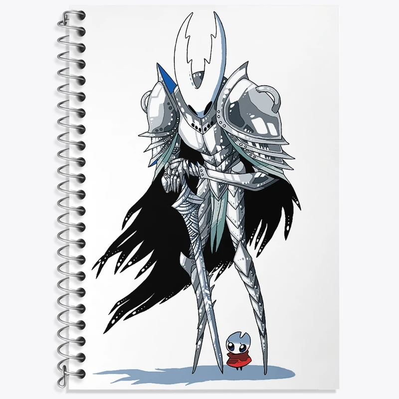 دفتر زبان 50 برگ خندالو مدل سه خط طرح بازی هالو نایت (Hollow Knight) کد 32999