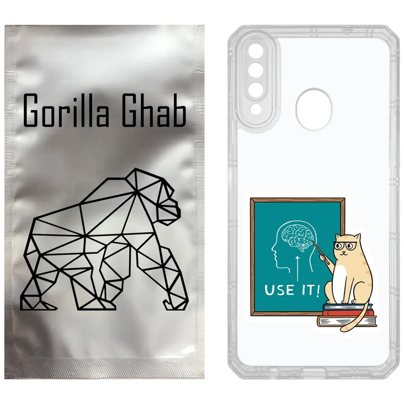 کاور گوریلا قاب مدل CLG کد 95 طرح گربه عاقل مناسب برای گوشی موبایل سامسونگ Galaxy A20s