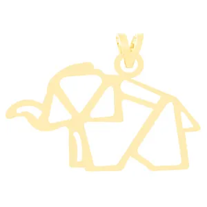 آویز گردنبند طلا 18 عیار زنانه الن نار طرح فيل مدل N3275