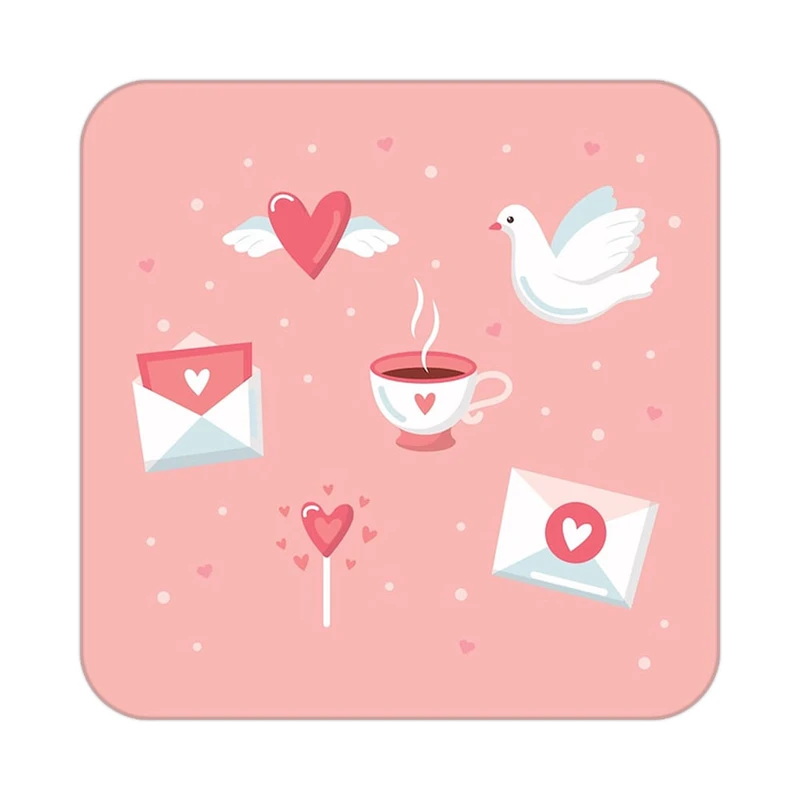 زیر لیوانی کاکتی طرح عاشقانه مدل mp40571