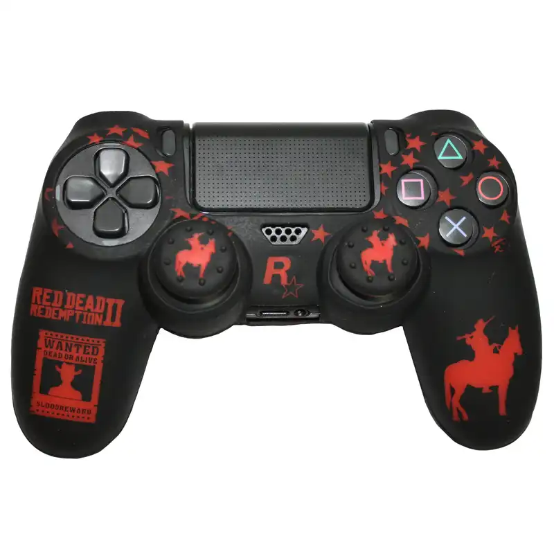 محافظ دسته پلی استیشن ۴ مدل red dead DJF به همراه روکش آنالوگ بسته دو عددی