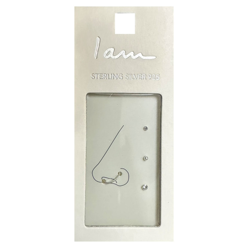 پیرسینگ نقره زنانه آی ام مدل نگین دار کد 8145 مجموعه 4 عددی پیرسینگ نقره زنانه آی ام مدل نگین دار کد 8145 مجموعه 4 عددی