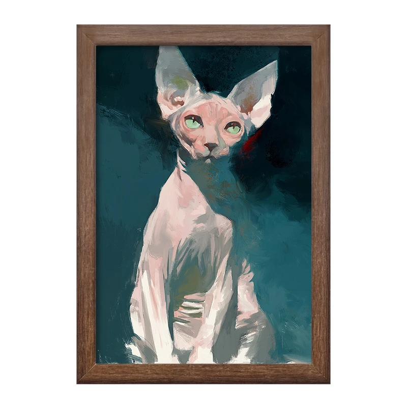 تابلو خندالو طرح گربه (Cat) کد F980