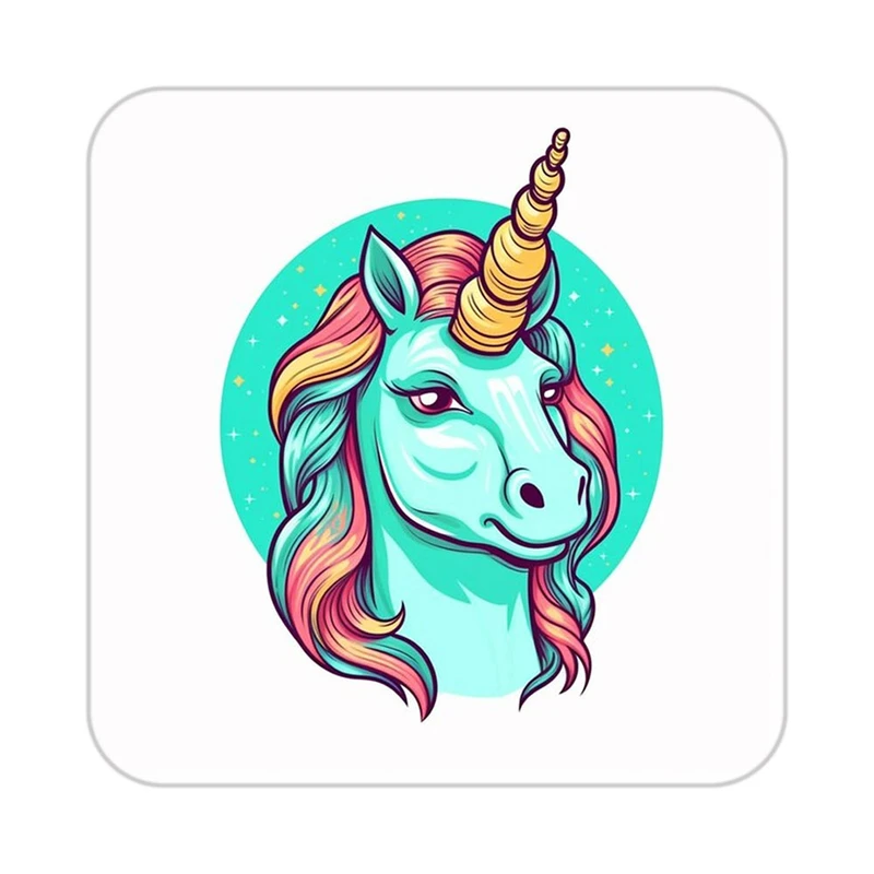 زیر لیوانی کاکتی طرح اسب تک شاخ و یونیکورن مدل mp30158