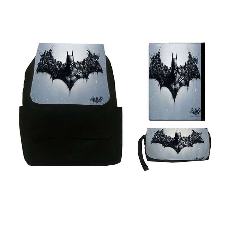 کوله پشتی طرح بتمن کد SL5 به همراه کلاسور و جامدادی