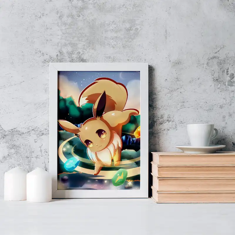 تابلو خندالو مدل ایو انیمه پوکمون کد 17327