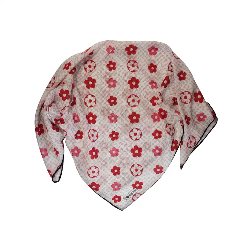 روسری زنانه مدل مینی اسکارف گل گلی