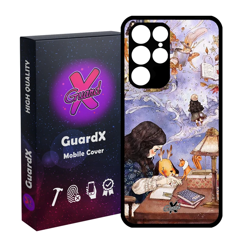 کاور گارد ایکس طرح دختر مدل Glass10293 مناسب برای گوشی موبایل سامسونگ Galaxy S22 Ultra