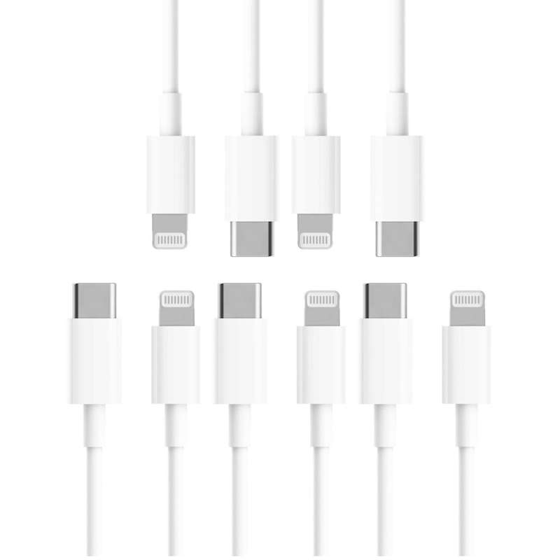 کابل تبدیل USB-C به لایتنینگ مدل A2 طول 1 متر بسته 5 عددی
