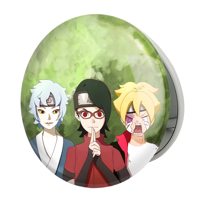 آینه جیبی خندالو طرح سارادا و بوروتو و میتسوکی انیمه بوروتو Boruto مدل تاشو کد 15724
