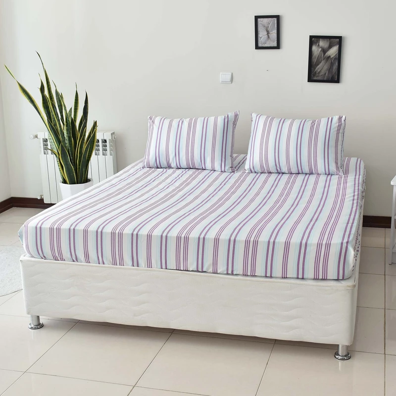 سرویس ملحفه بومرنگ مدل Vale-180 دونفره 3 تکه