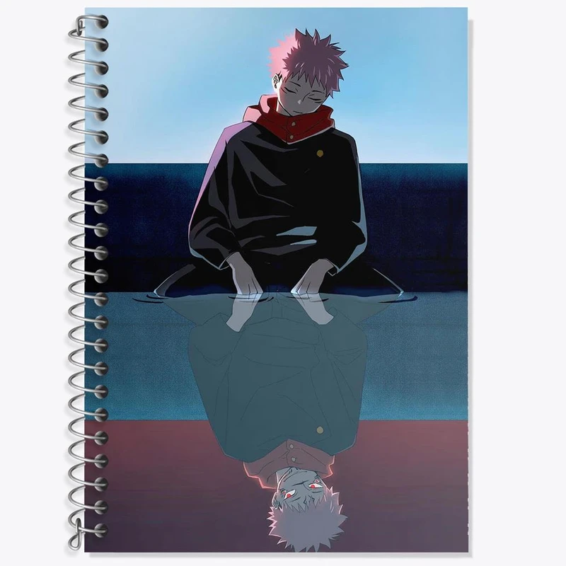 دفتر لغت 50 برگ خندالو مدل یوجی و سوکونا انیمه جوجوتسو کایزن کد 11115