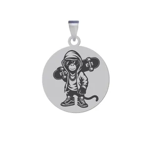 آویز گردنبند زنانه و مردانه هایکا مدل میمون کد ja.h 193