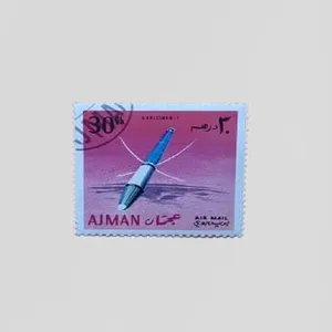 تمبر یادگاری مدل ارتباطات فضایی 30 درهم امارات