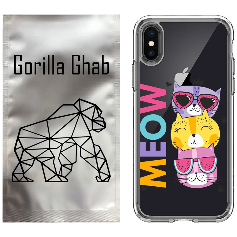 کاور گوریلا قاب مدل CLG کد 57 طرح گربه مناسب برای گوشی موبایل اپل iPhone X / XS