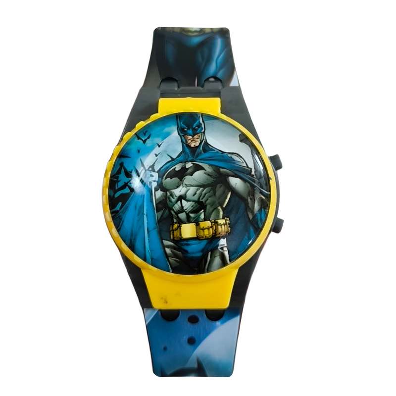 ساعت مچی دیجیتال پسرانه مدل بند سیلیکونی قاب چرخان طرح بتمن