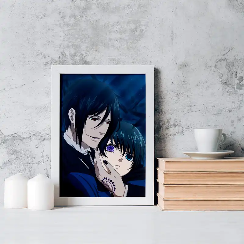 تابلو خندالو مدل شیل و سباستین انیمه خادم سیاه کد 16323