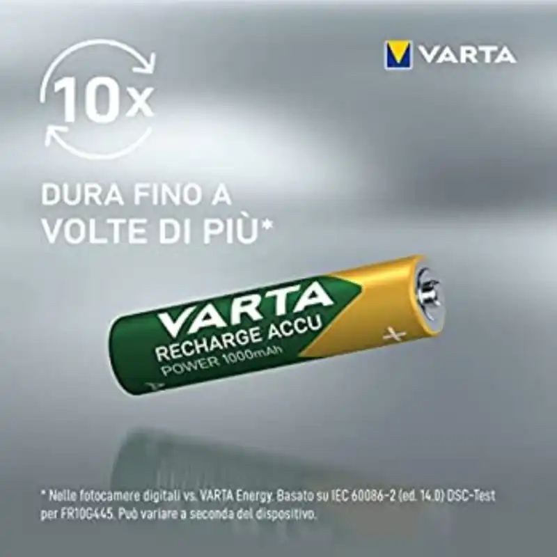 باتری نیم قلمی قابل شارژ وارتا مدل ACCU power Ready-to-use 1000 بسته دو عددی