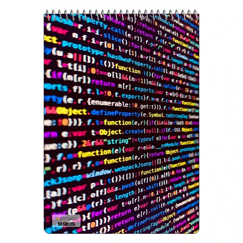دفتر نقاشی 50 برگ سیمی کارنیکا طرح برنامه نویسی Programming کد 81330