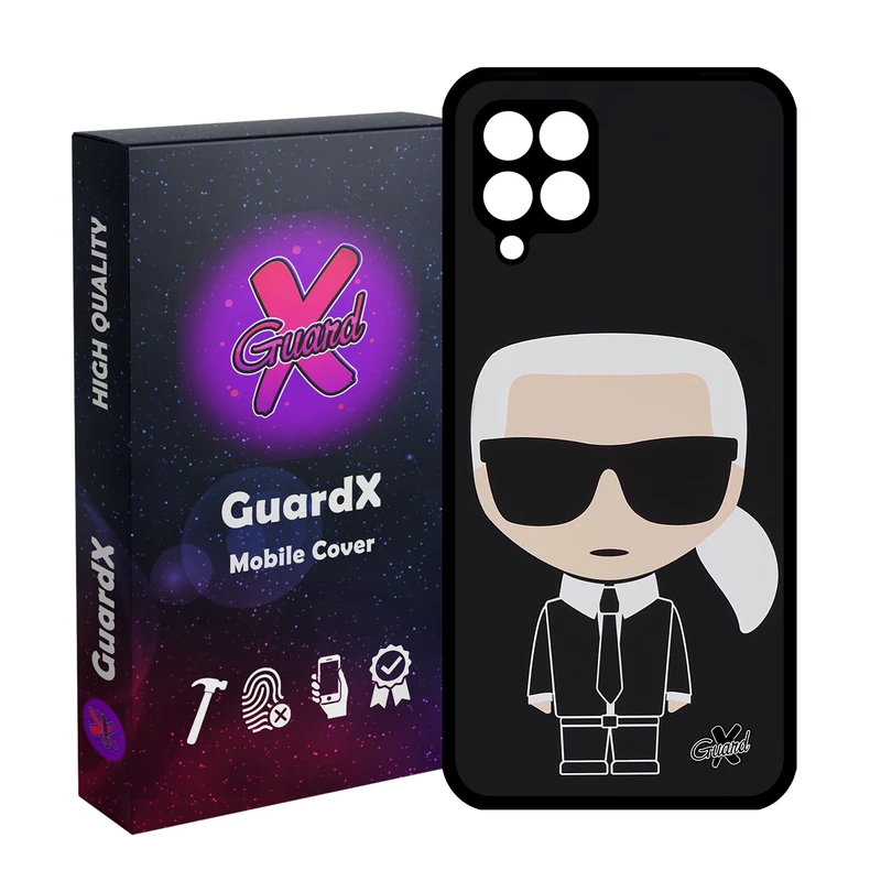 کاور گارد ایکس طرح کارل مدل Glass10425 مناسب برای گوشی موبایل سامسونگ Galaxy A12/M12/F12