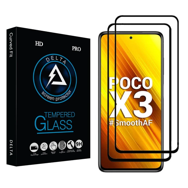 محافظ صفحه نمایش سرامیکی دلتا مدل PRO مناسب برای گوشی موبایل شیائومی Poco X3 بسته دو عددی