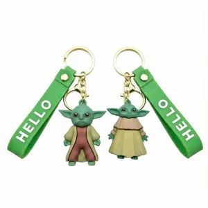 جاکلیدی مدل سیلیکونی طرح بیبی یودا بسته 2 عددی