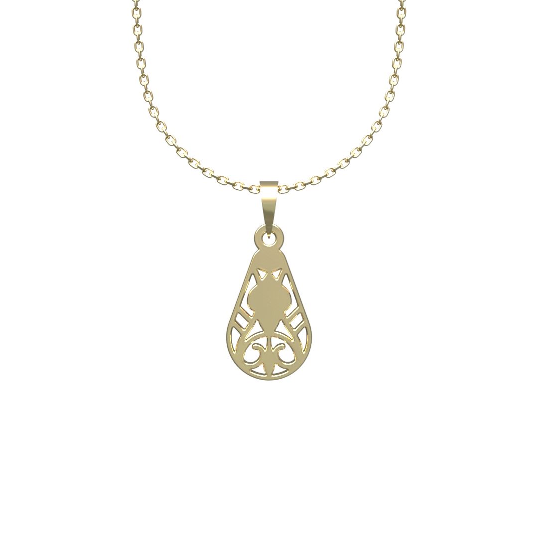 گردنبند طلا 18 عیار زنانه مدوپد مدل هندسی کد X2-1-1012 -  - 7