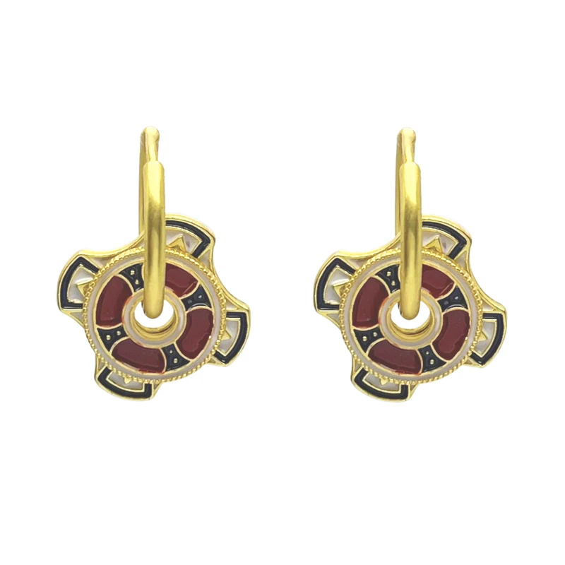 گوشواره حلقه‌ای زنانه گالری عزیزی مدل صفویه