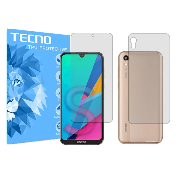 محافظ صفحه نمایش شفاف تکنو مدل HyGEL مناسب برای گوشی موبایل آنر 8S به همراه محافظ پشت گوشی