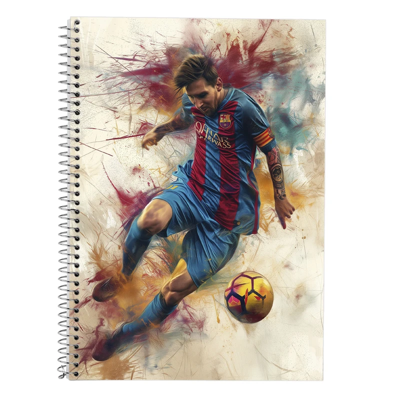 دفتر زبان 50 برگ مدوپد مدل سه خط طرح مسی messi کد DF14040