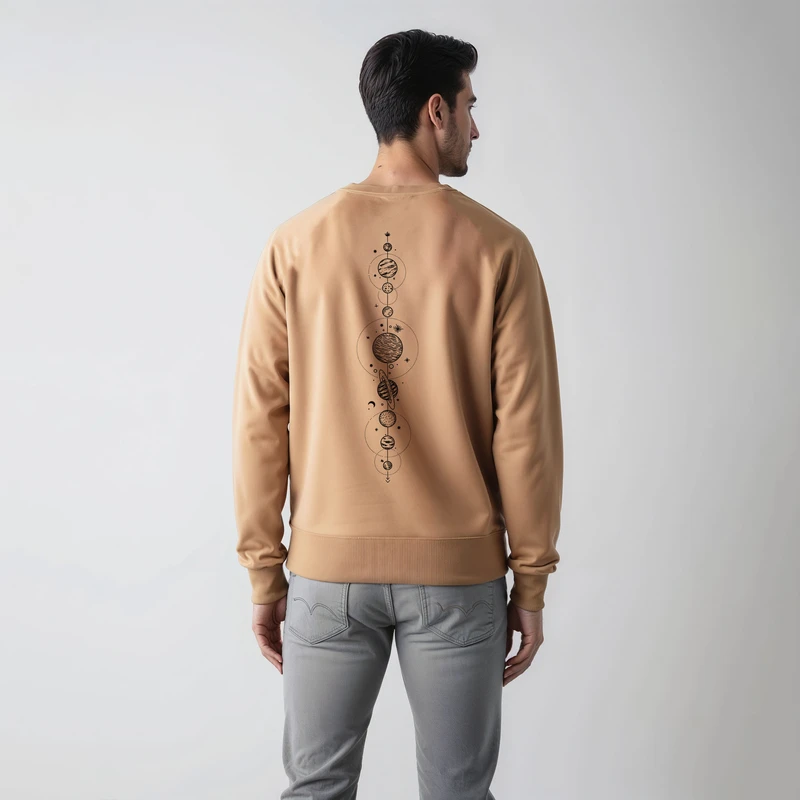 سویشرت مردانه مدل دورس کد 14020825a رنگ نسکافه ای