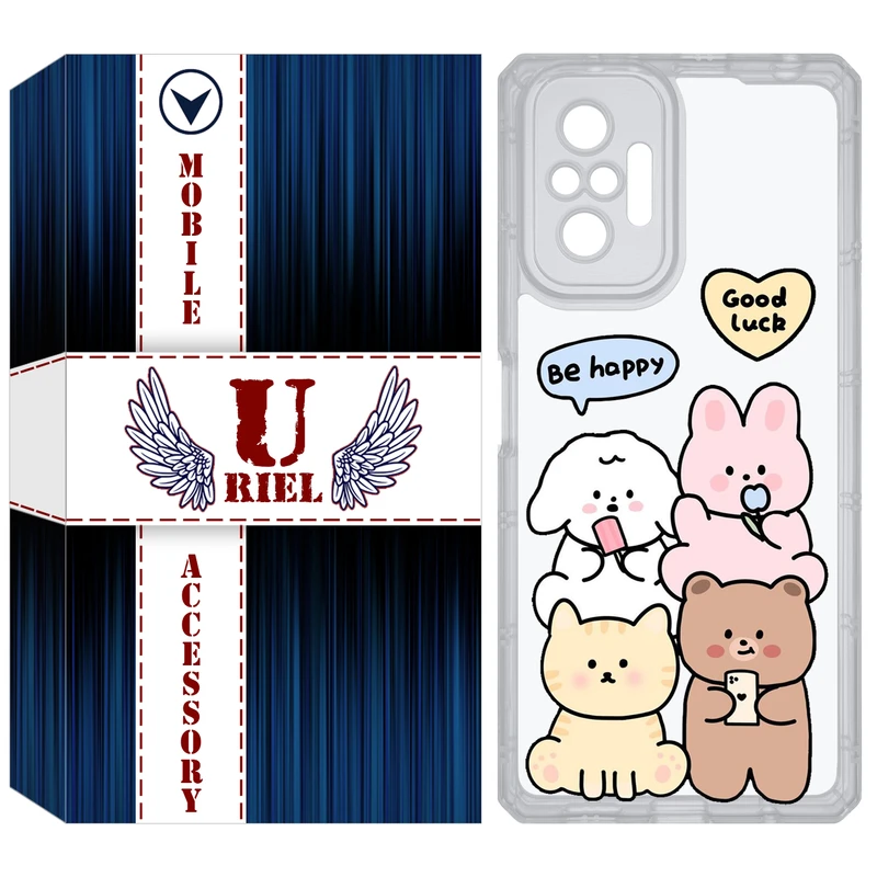 کاور یوریل مدل Clear کد 14 طرح خوشحال مناسب برای گوشی موبایل شیائومی Redmi Note 10 Pro / Note 10 Pro Max