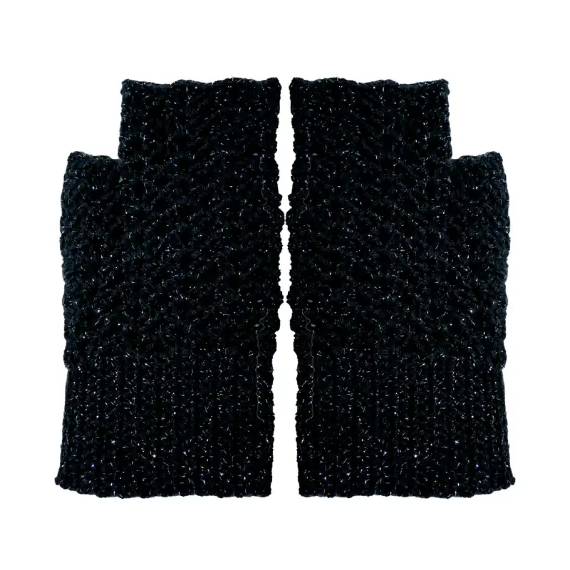 دستکش بافتنی زنانه  مدل نیمه انگشتی