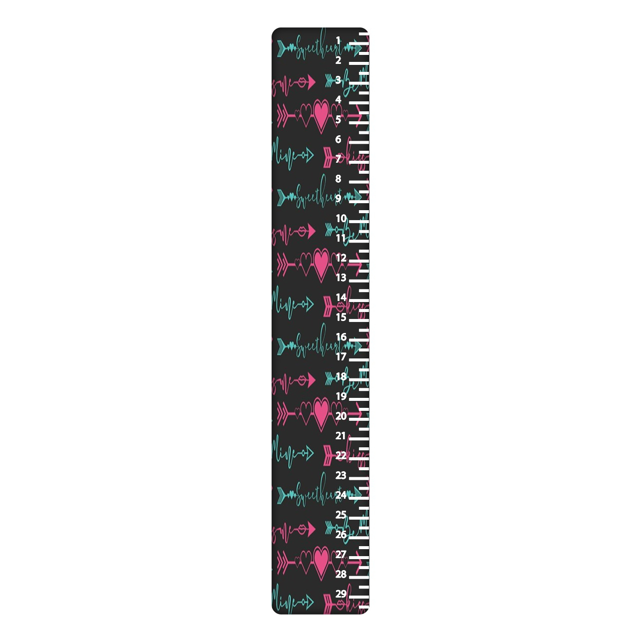 خط کش 30 سانتی متر طرح قلب کد 351
