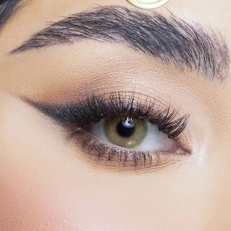 لنز چشم رویال ویژن کد 374 رنگ سبز عسلی هاله دار