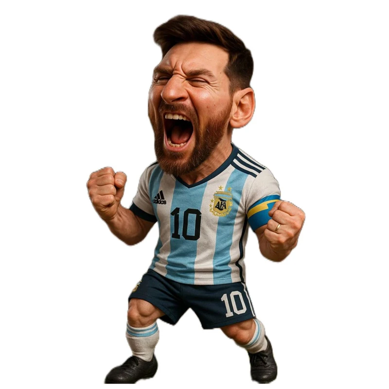 استیکر پارچه و لباس پاد آفرین مدل فوتبالی لیونل مسی کد 2711