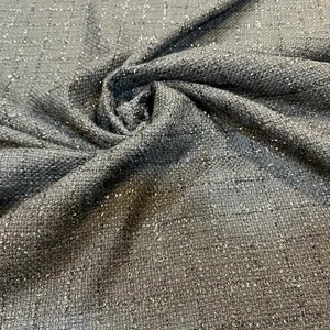 پارچه لباس عرض 1.5 متر مدل بافت شانل لمه رنگ مشکی