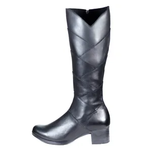 بوت زنانه چرم چهل ستون مدل 109-B