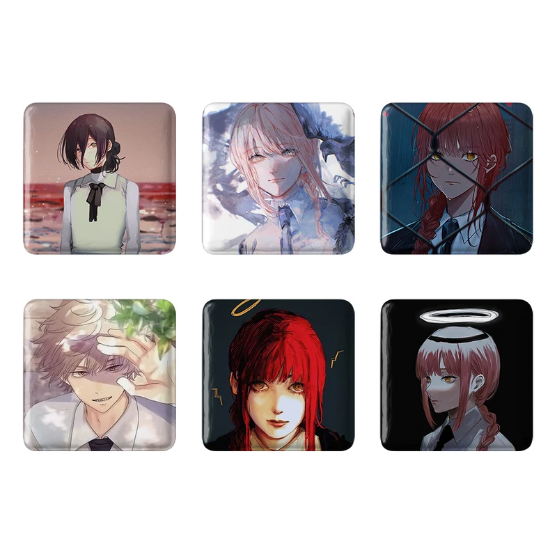 مگنت خندالو طرح انیمه مرد اره ای کد 999A مجموعه 6 عددی