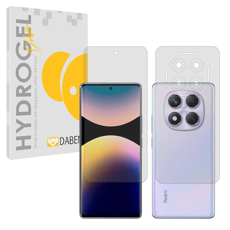 محافظ صفحه نمایش شفاف دبن مدل Tough مناسب برای گوشی موبایل شیائومی Redmi Note 14 Pro 4G به همراه محافظ پشت گوشی